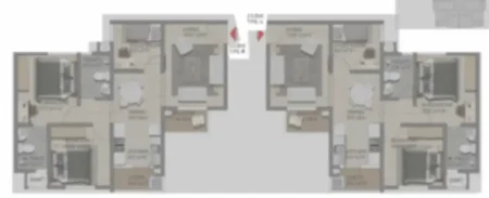 Shriram Serenity 2 BHK Apartment floor plan by Shriram Properties located in Rajanukunte, Yelahanka, Doddaballapur Main Road, North Bangalore